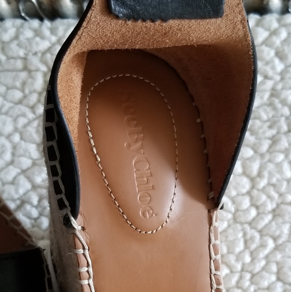 See By Chloe Black and Tan Wedge Heels - Picture 7 of 10